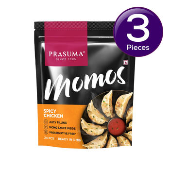 Prasuma Spicy Chicken Momos 24 pc Combo