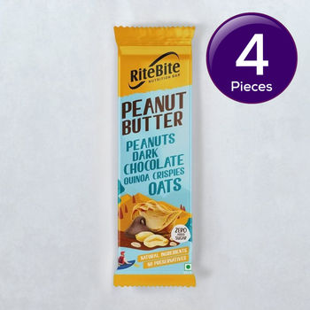RiteBite Peanut Butter 4g Protein Energy Bar 40 g Combo