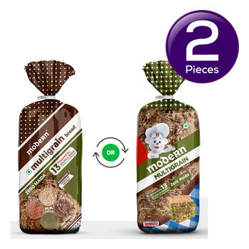 Modern Multigrain Bread - 13 Grains & Seeds (Zero Maida) 400 g Combo