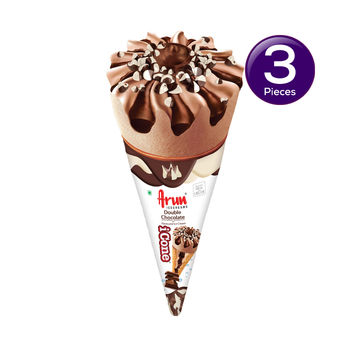 Arun Double Chocolate Icone Ice Cream Cone 100 ml Combo