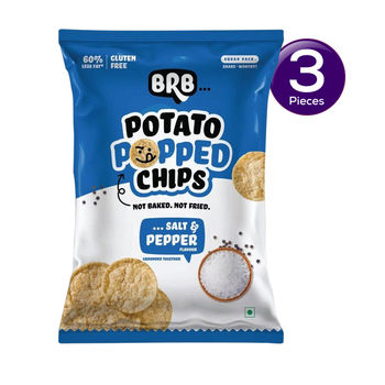 BRB Potato Popped Chips - Salt & Pepper Flavour 48 g Combo