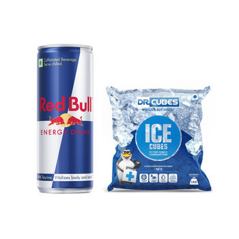 Red Bull Energy Drink(1l) & Dr. Cubes Ice Cubes(1kg) Combo