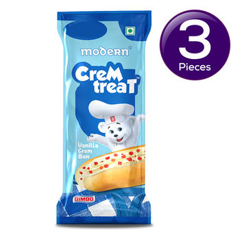 Modern Cremtreat Vanilla Cream Bun 50 g Combo