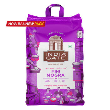 India Gate 1 Cup Serves 5 Mini Mogra Basmati Rice | Aged Rice | Smart Choice