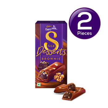 Cadbury Dairy Milk Silk Desserts Brownie Chocolate Bar 70 g Combo