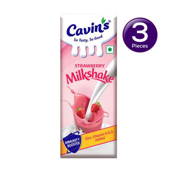 Cavin's Strawberry Milkshake Tetrapack 180 ml Combo