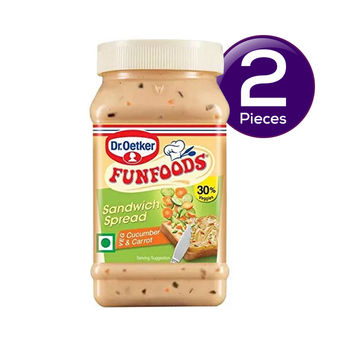 Dr. Oetker FunFoods Veg Sandwich Spread Cucumber & Carrot 250 g Combo