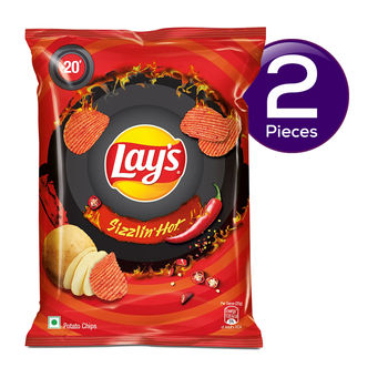 Lay's Potato Chips - Sizzling Hot Spicy Flavour 48 g Combo