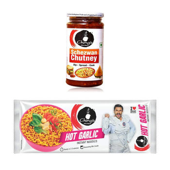 Ching'S Schezwan Chutney(250gms) & Ching'S Hot Garlic Noodles(240gms) Combo