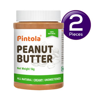 Pintola All Natural Peanut Butter Creamy 1 kg Combo