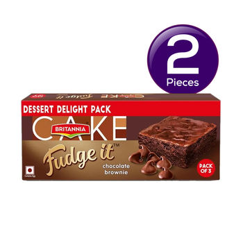 Britannia Fudge It Chocolate Brownie (With Egg) 120 g Combo