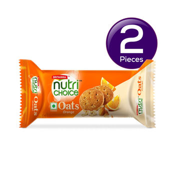 Britannia NutriChoice Oats Orange & Almond Biscuits | 0% Maida 75 g Combo