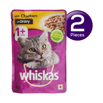 Whiskas Chicken in Gravy, Adult Wet Cat Food 80 g Combo