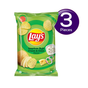 Lay's American Cream & Onion Potato Chips 67 g Combo