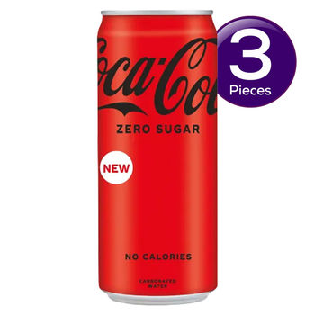 Coca Cola Coke Zero Soft Drink Can - No Sugar Combo