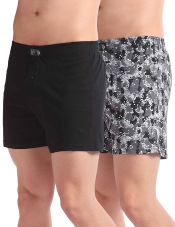 U.S. Polo Assn. | Boxers Pack of 2 | 32 | Boxers | OEX01 | Black and Grey