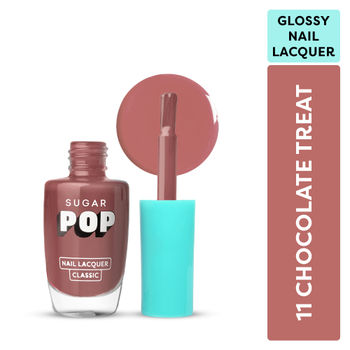 SUGAR POP Quick Drying Ultra Long-Wear Glossy Finish Nail Lacquer Chocolate Treat 11