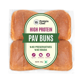 Protein Chef High Protein Pav Bun (Zero Maida, Multigrain) - Made with MP Sharbati Wheat