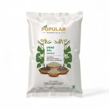 Popular Essentials Urad Gola White | Un-Polished