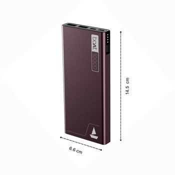 boAt 10000mAh Power Bank w/ 22.5W Fast Charging & Smart IC Protection - PB300 (Burgundy)