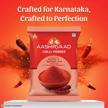 Aashirvaad Chilli Powder made from Guntur  Byadagi Chillies | To Cook Vibrant | Tasty & Spicy Food