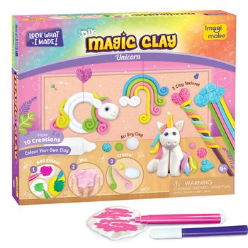 Imagimake Magic Clay - Unicorn Theme Art & Craft Kit | Birthday Gifting Toys for Kids (5+ Years)
