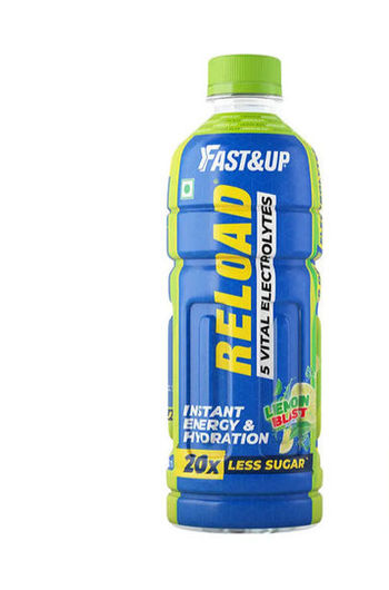Fast&Up Reload Ready to Drink - Low Sugar Energy Drink Instant Energy & Hydration Drink - Lemon Flavour