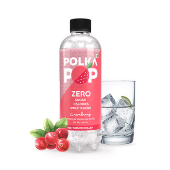 Polka Pop Cranberry Zero Sugar Sparkling Water