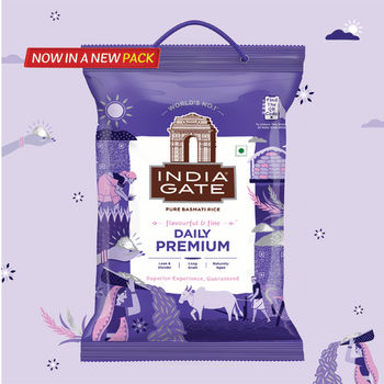 India Gate Flavourful and Fine Daily Premium Basmati Rice | Long and Slender Grains