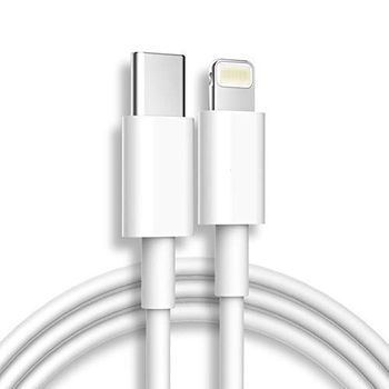 Basics Ind USB-C Fast Charging Cable Compatible for iPhone 12, 11 Pro and Charging Adapter | White