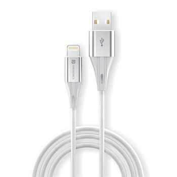 Portronics Konnect USB cable  1 m - White | More Flexible and Durability |  Braided