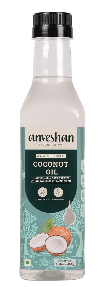 Anveshan Wood Cold Pressed Coconut Oil | Bottle
