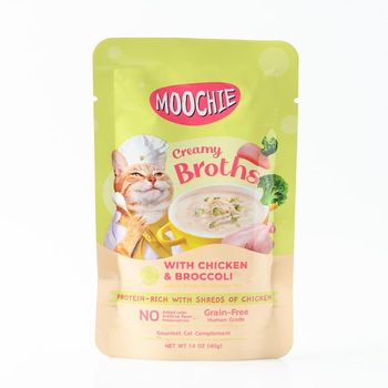 Moochie Wet Food Creamy Broth With Chicken & Broccoli , Soup For Cats