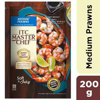 ITC Master Chef Medium Prawns | Freshly Frozen | 15 hours from the Time of Harvesting