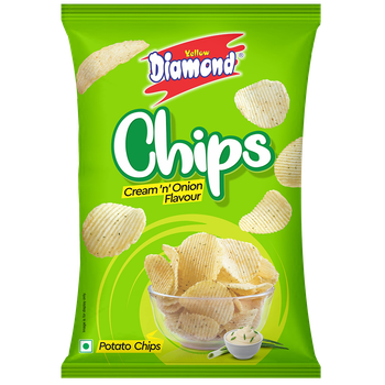 Yellow Diamond Cream 'N' Onion Chips