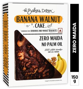 The Baker's Dozen Wholewheat Banana Walnut Cake