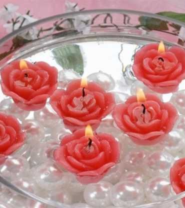 Samsidhi Flower Floating Candles Pink | Pack Of 6