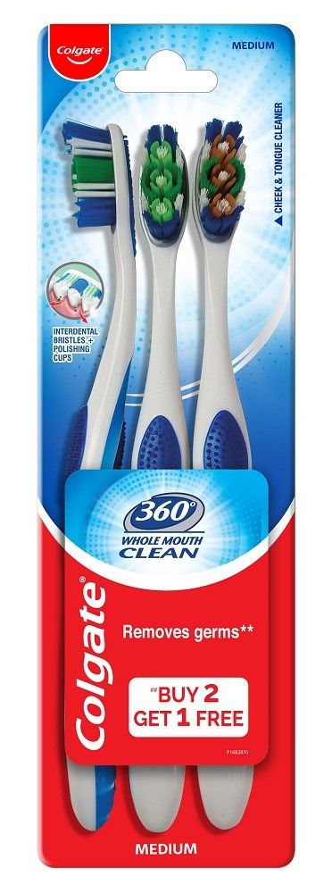 Colgate 360 Whole Mouth Clean Toothbrush (Buy 2 Get 1 Free)