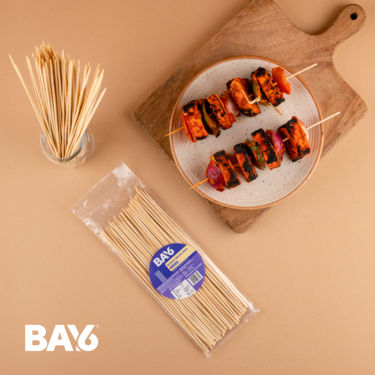 BAY6 Bamboo Skewer Stick - Pack of 60