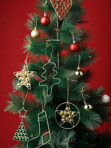 Urban Born Pack Of 4 Assorted Christmas Hanging Ornaments