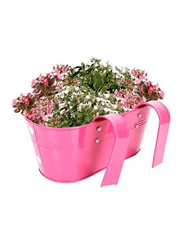 TrustBasket Dotted Oval Railing Planters | Assorted Hanging Pots for Balcony