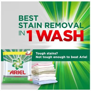 Ariel Complete Detergent Powder | Removes 100 Tough Stains in 1 wash 1500 g Combo