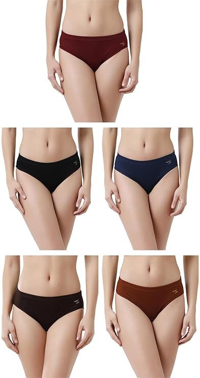 Rupa Jon Solid Panty - Cotton | Soft Fit & Inner Elastic Comfort | Assorted - L