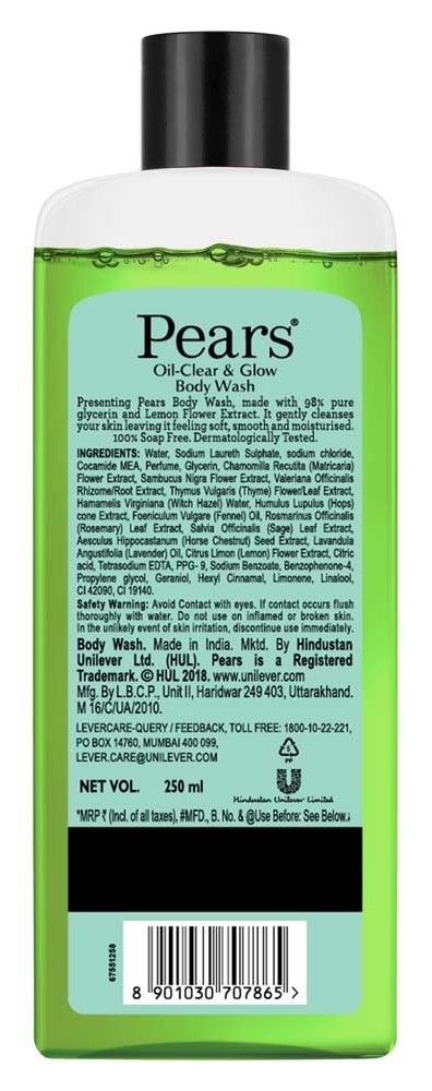 Pears Oil Clear & Glow Shower Gel