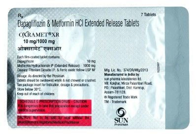 Oxramet XR 10mg/1000mg Tablets