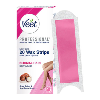 Veet Professional Waxing Strips Kit For Normal Skin | 20 Strips
