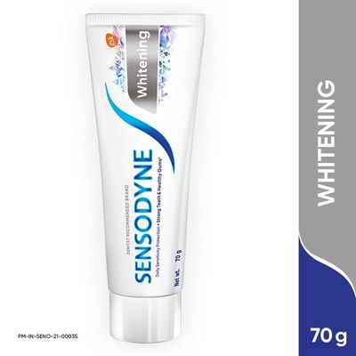 Sensodyne Toothpaste Whitening, Sensitive tooth paste to restore natural whiteness, 70 gm
