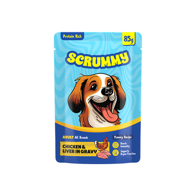 Scrummy Chicken & Liver Dog Wet FOOD