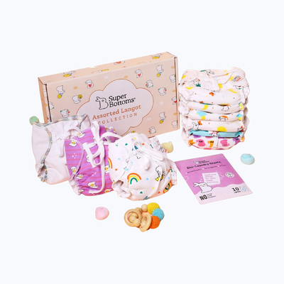 SuperBottoms Dry Feel Langot Gift Box for 0-9M | First Love Baby Bliss Box For 0-9M | 9 pieces