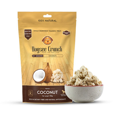 Dogsee Crunch Coconut Training Treats, Made from Real Coconuts, Freeze-Dried